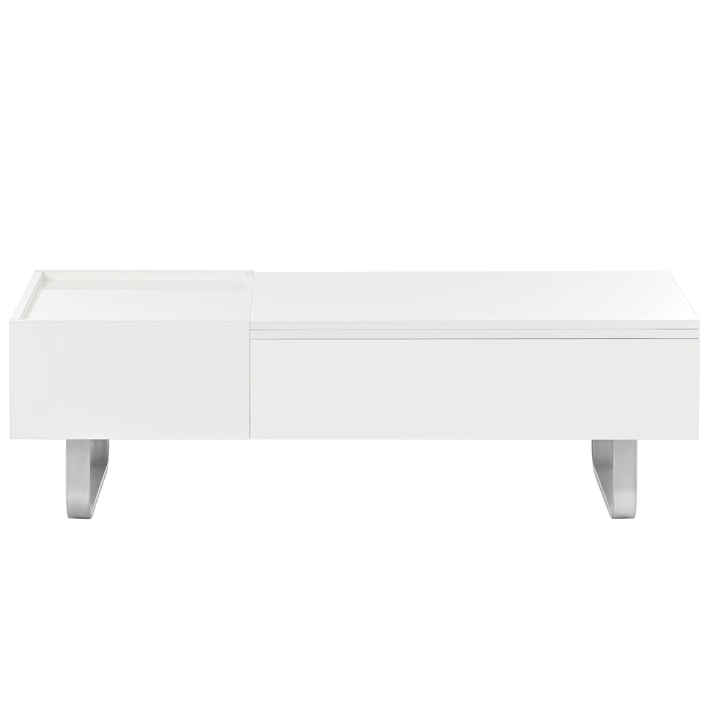 ON-TREND Multi-Functional Coffee Table with Lifted Top, White