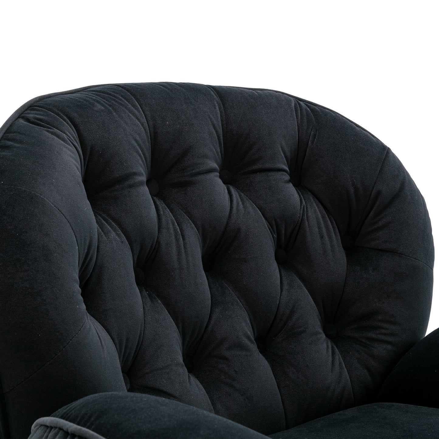 Accent chair with Ottoman - Black