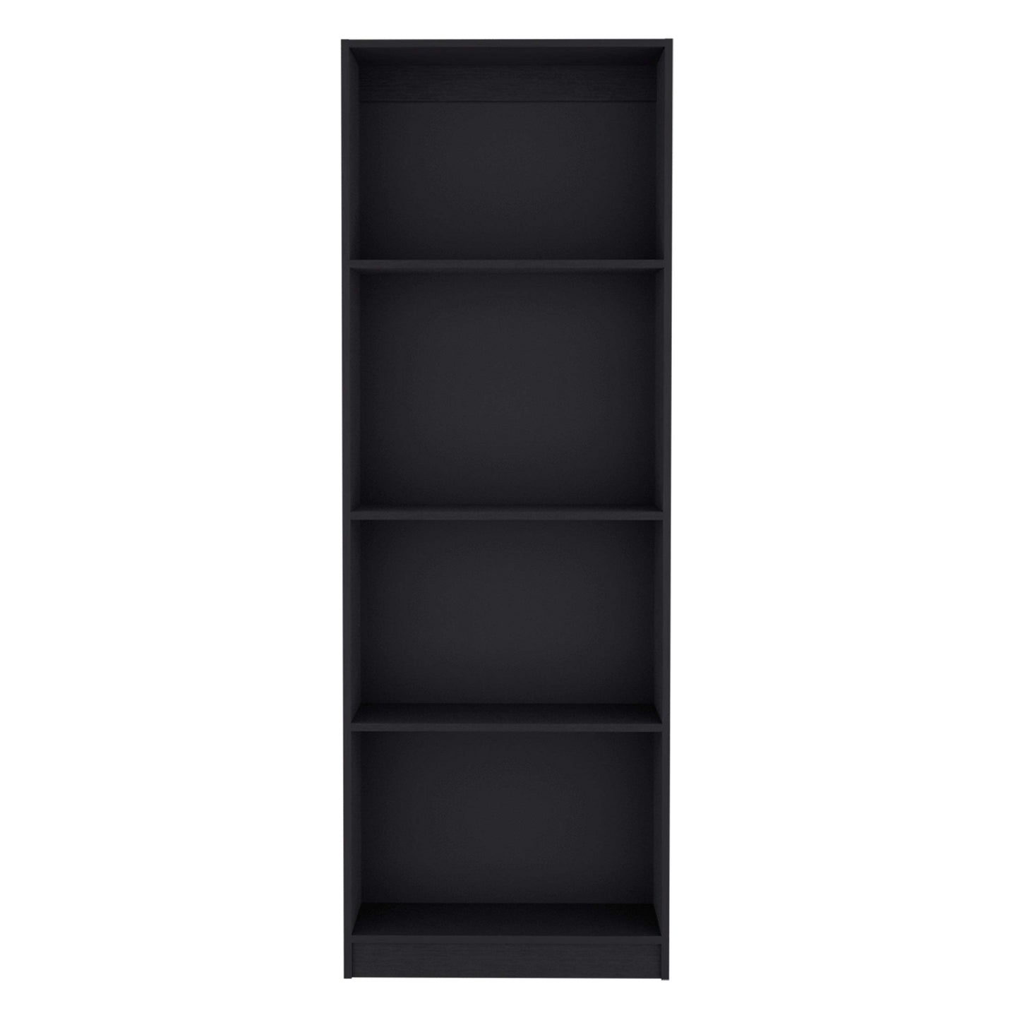 4-Shelf Modern Bookcase for Home & Office, Black