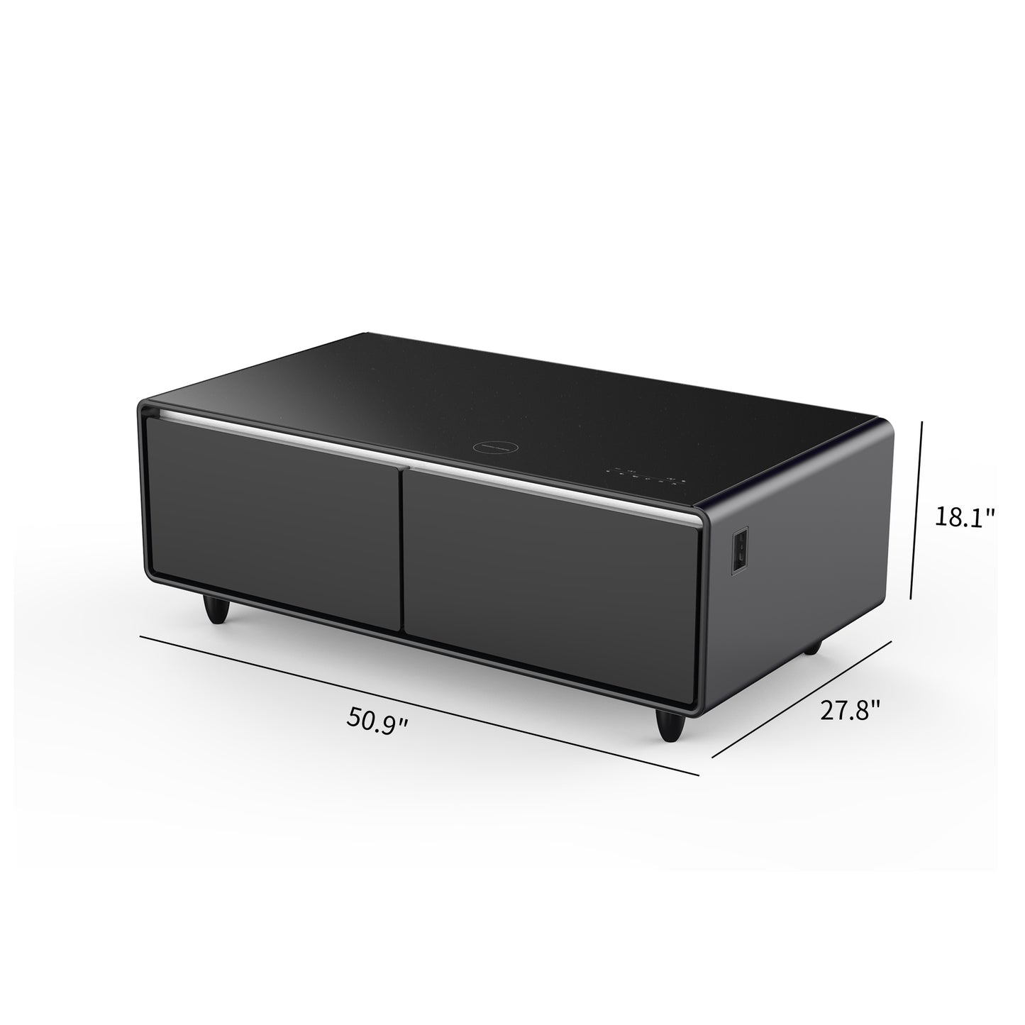 Modern Smart Coffee Table with Fridge & Bluetooth