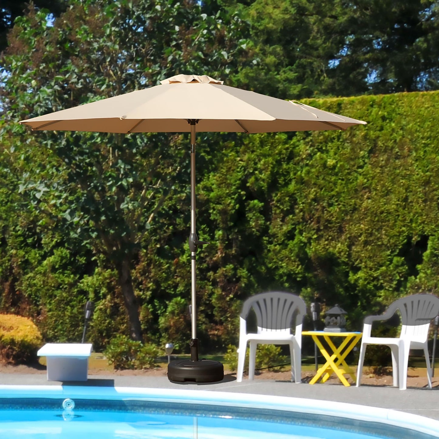 9FT Patio Umbrella with Tilt & Crank