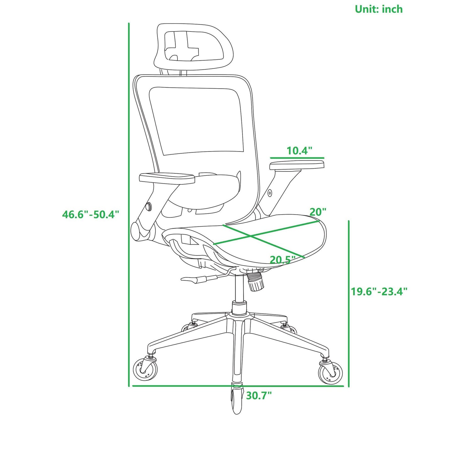 Ergonomic Mesh Office Chair - Black