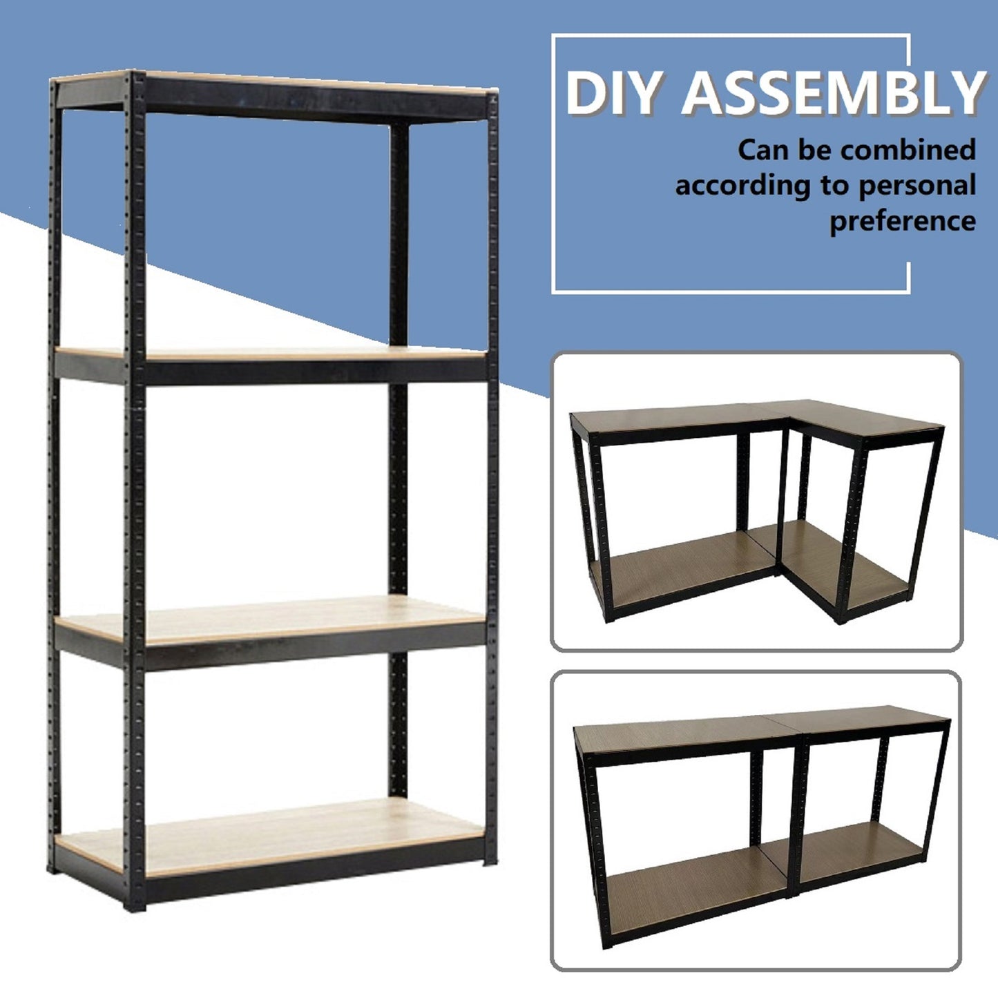 4-Shelf Adjustable Steel Garage Storage Rack