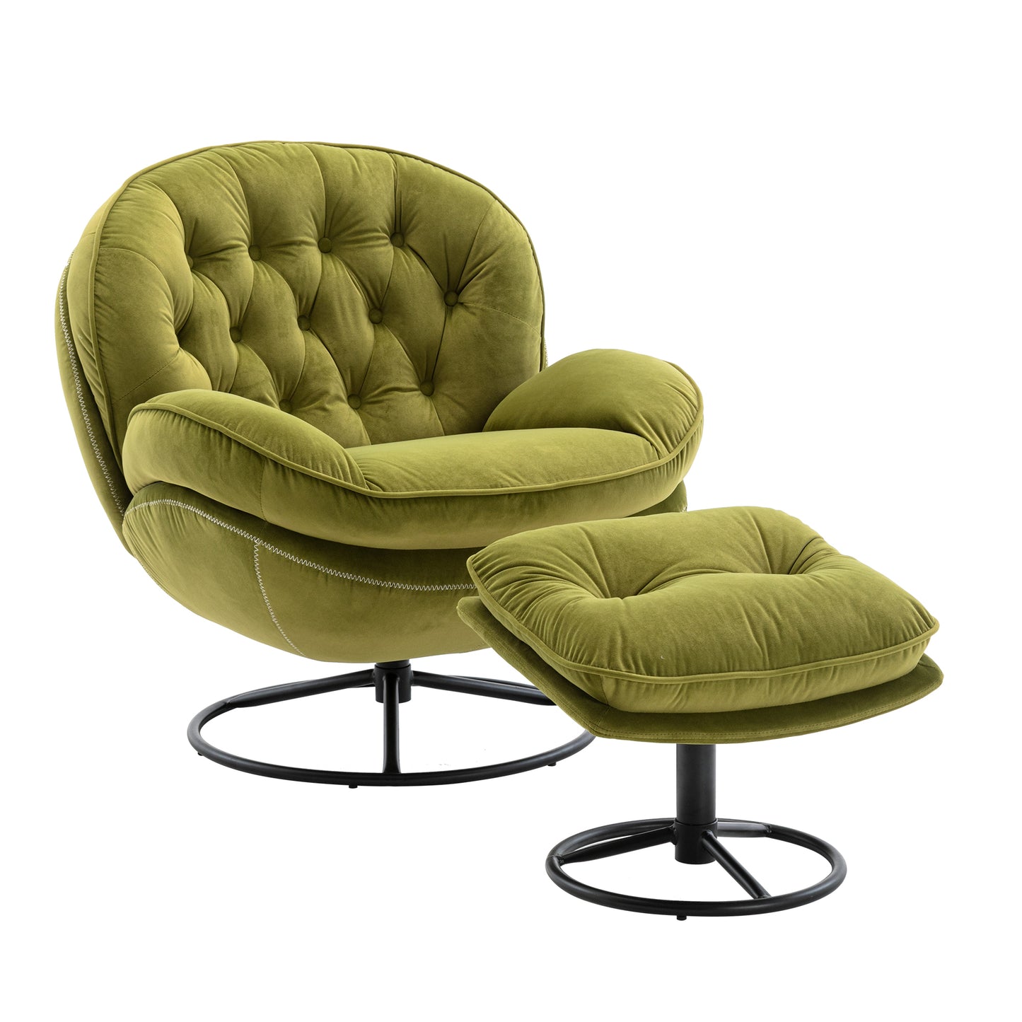 Accent chair with Ottoman - Fruit Green