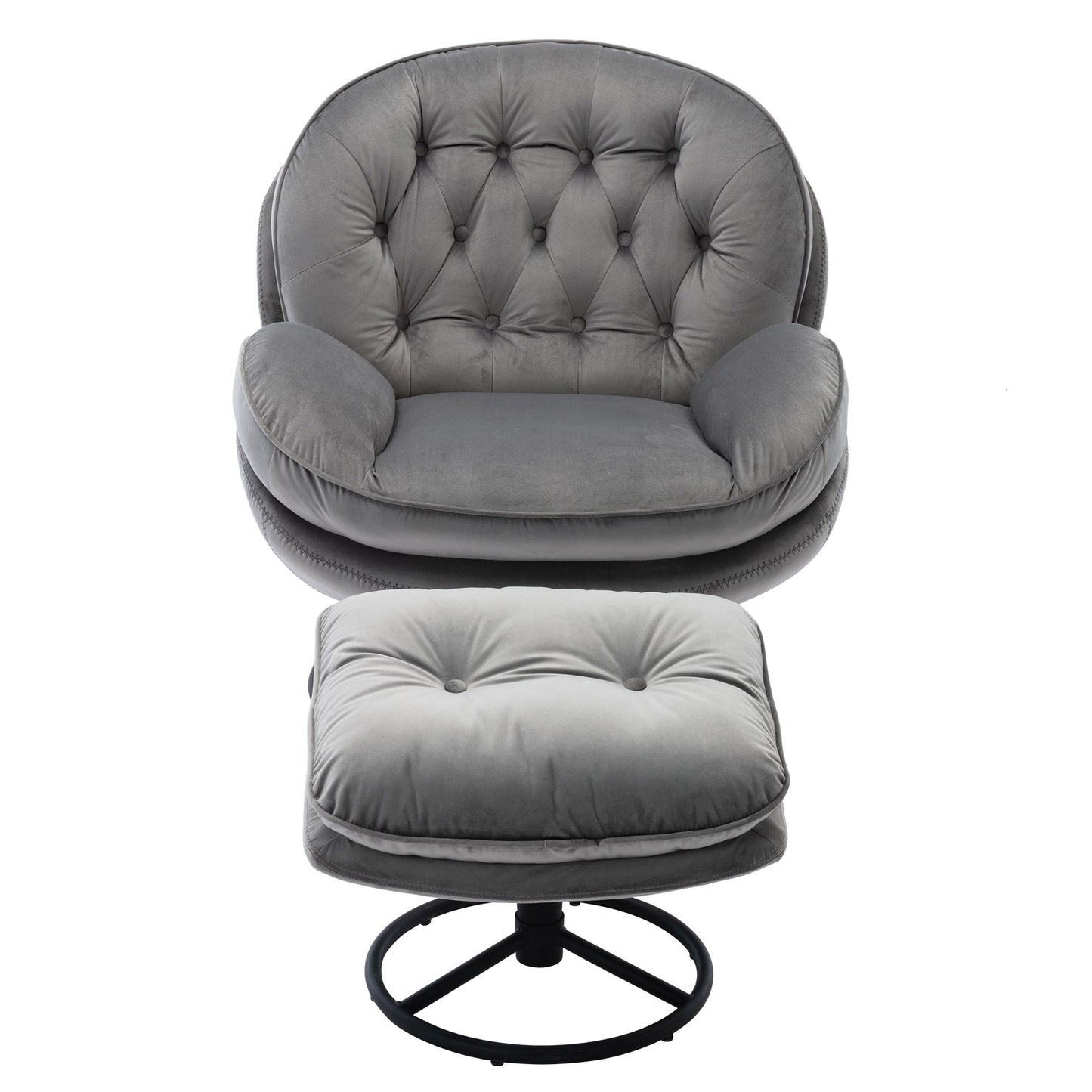 Accent chair with Ottoman - Grey