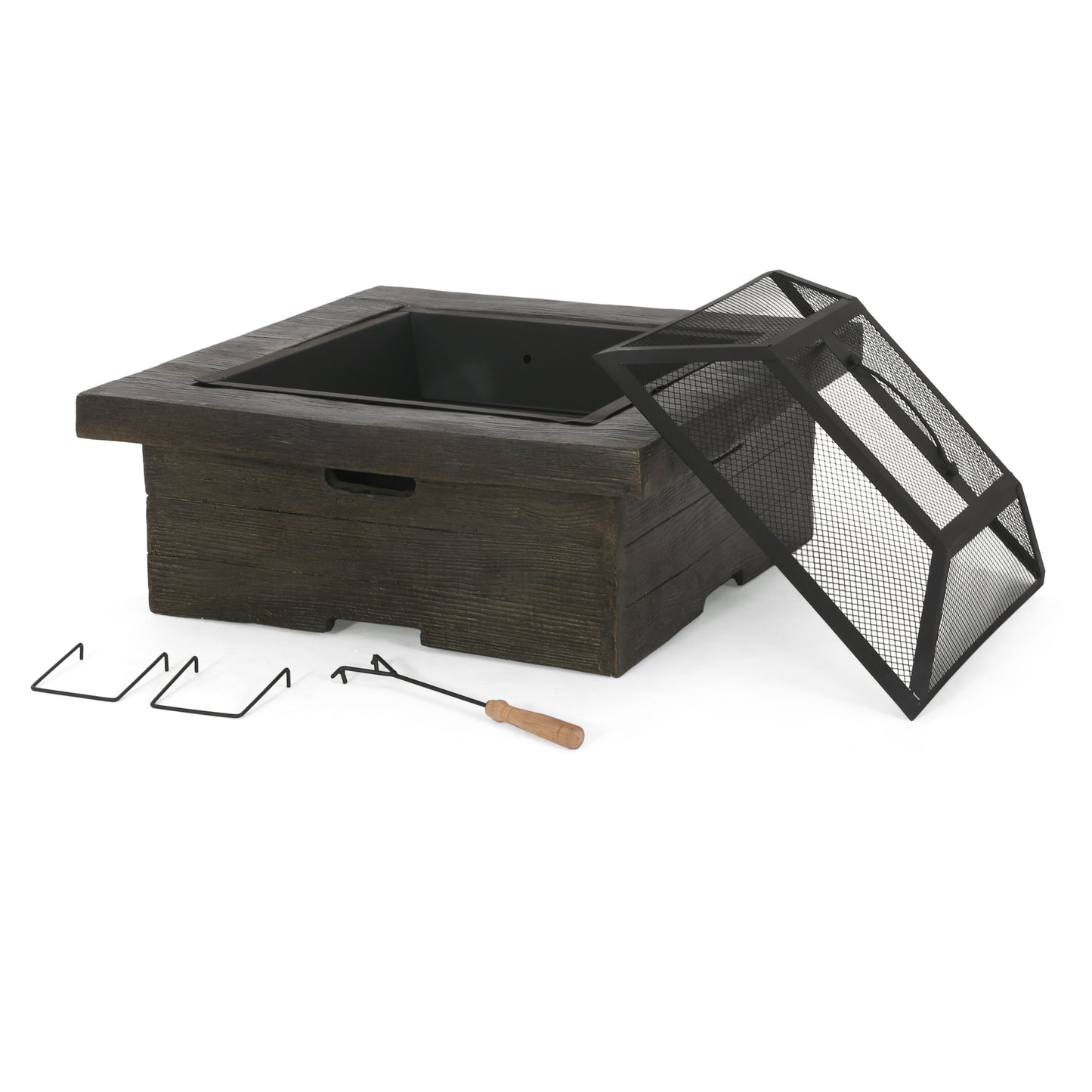 MGO 29" Square Wood Burning Fire Pit