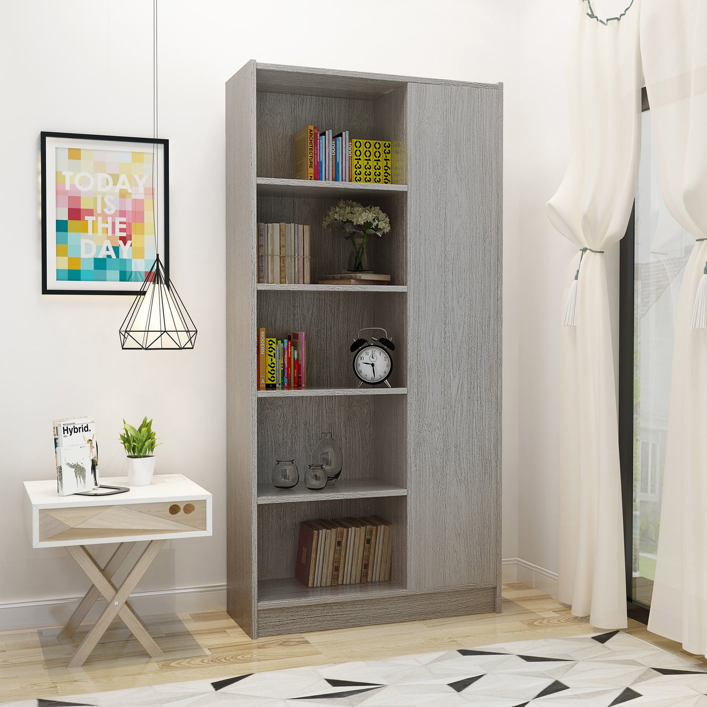 Sleek Floor Standing Book Organizer