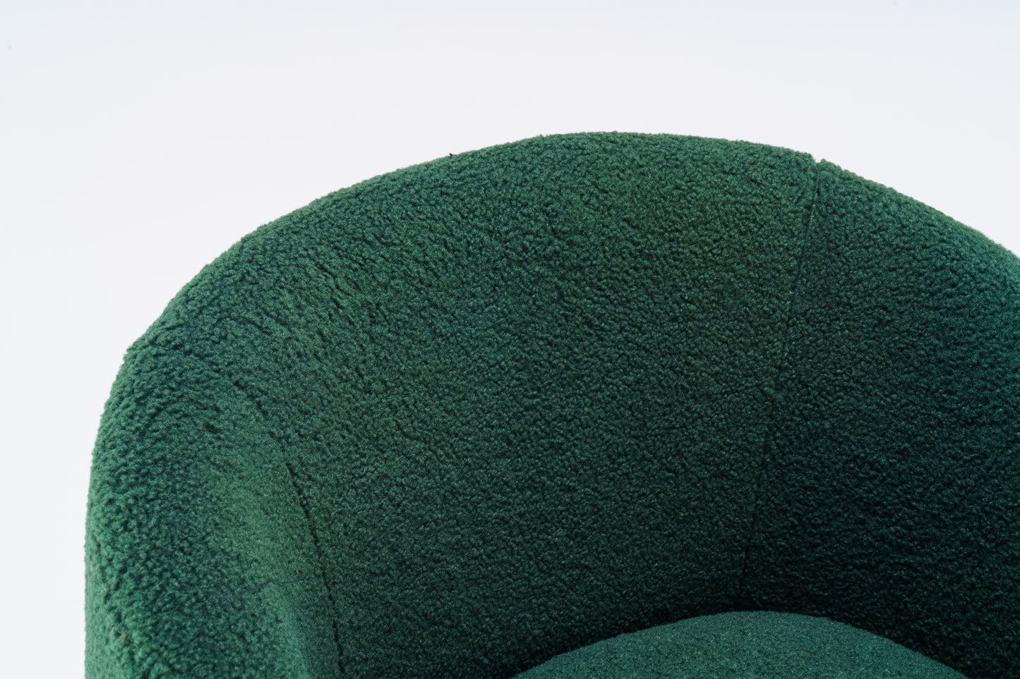 Accent Swivel Armchair with a black metal ring - Dark Green