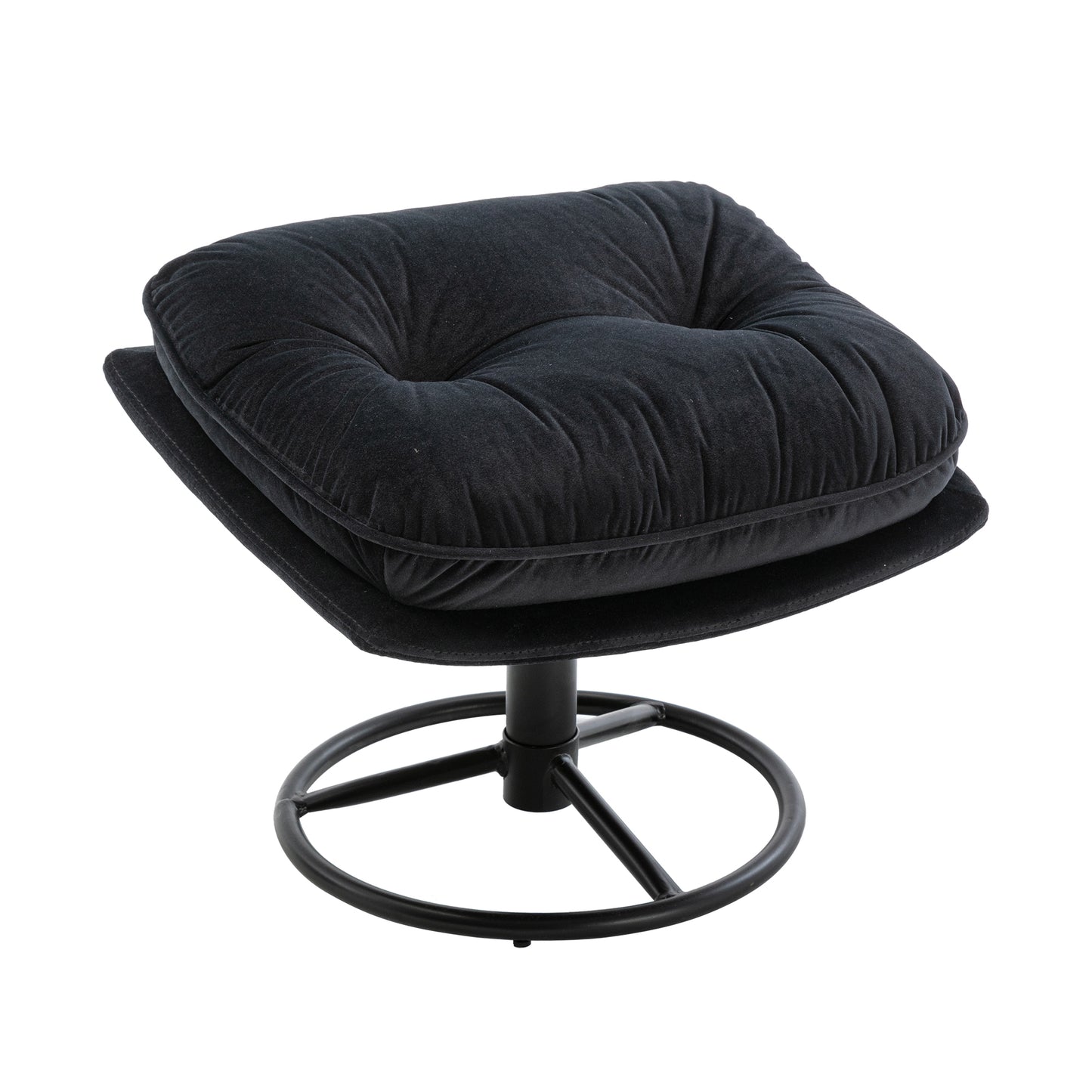 Accent chair with Ottoman - Black