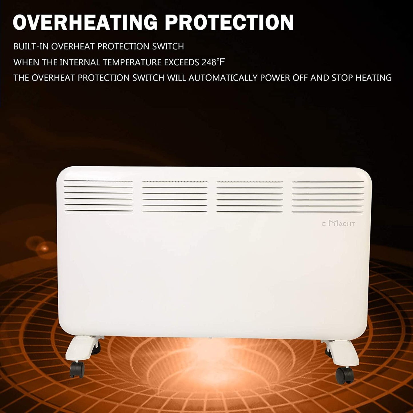 1500W Freestanding Space Heater with LED Digital Thermostat