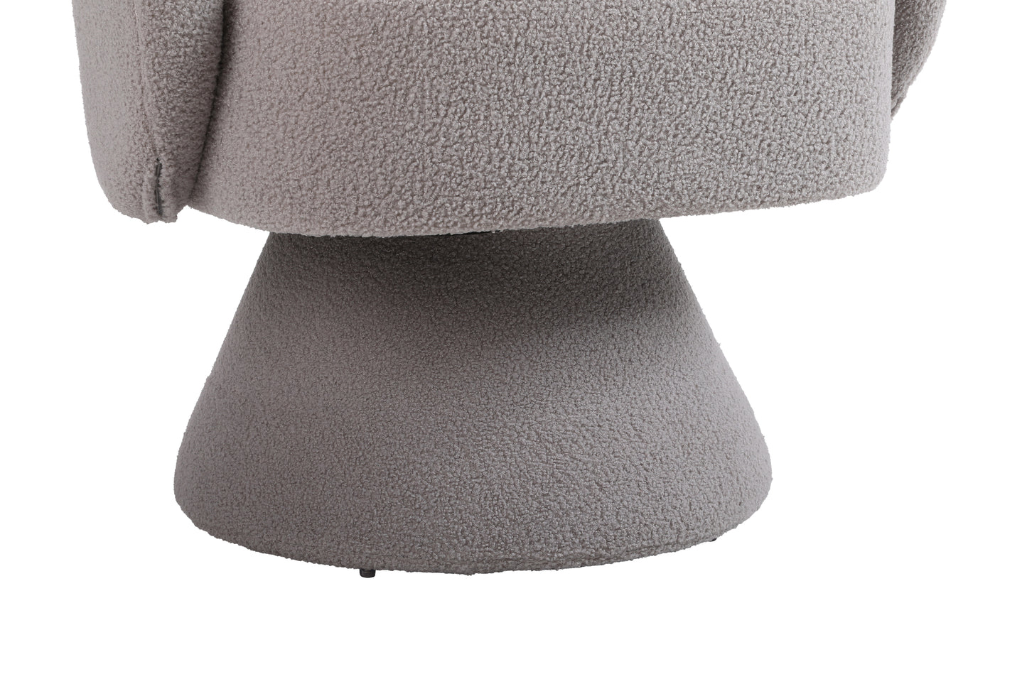 Swivel Accent Chair with a round barrel design for living rooms and bedrooms - Grey