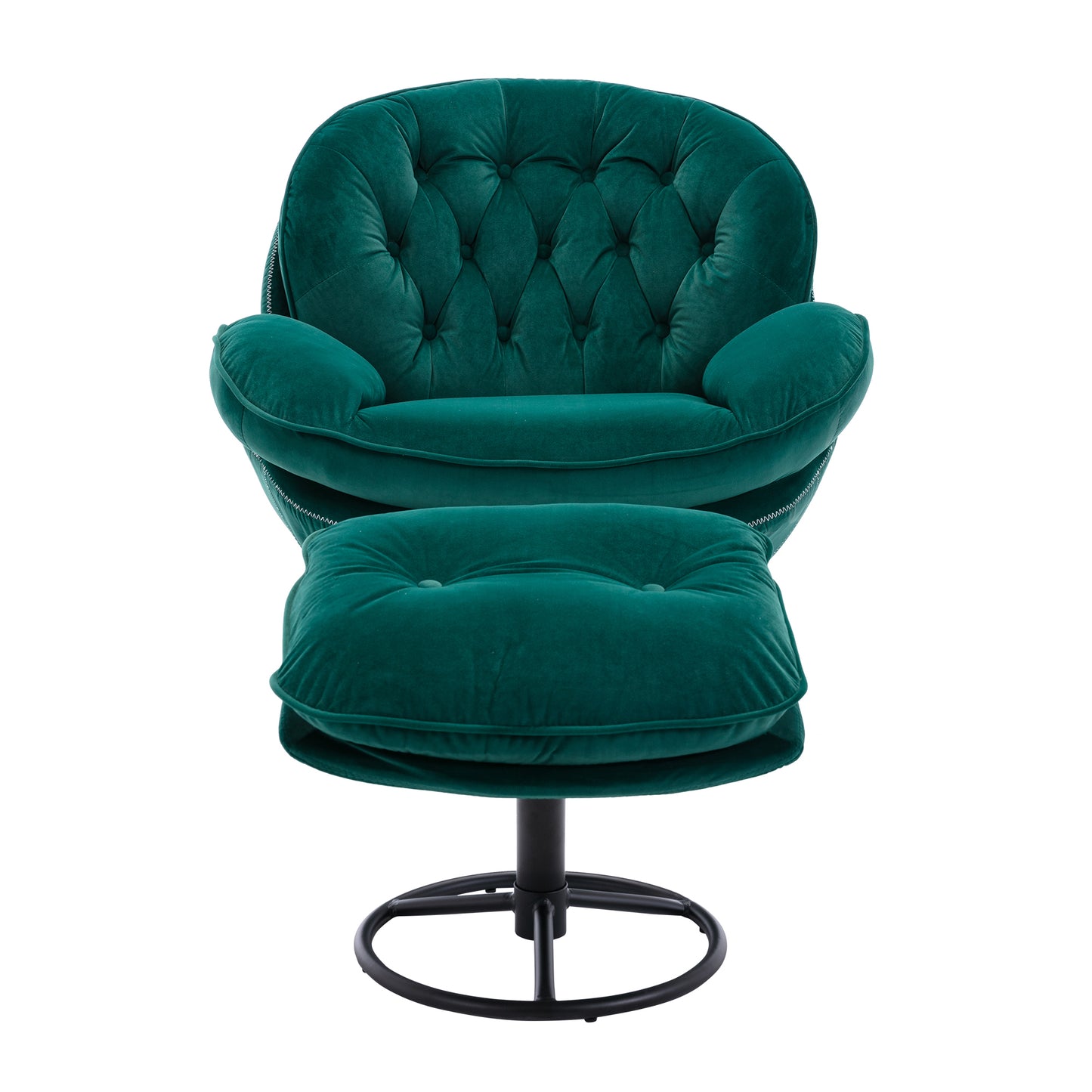 Accent chair with Ottoman - Green