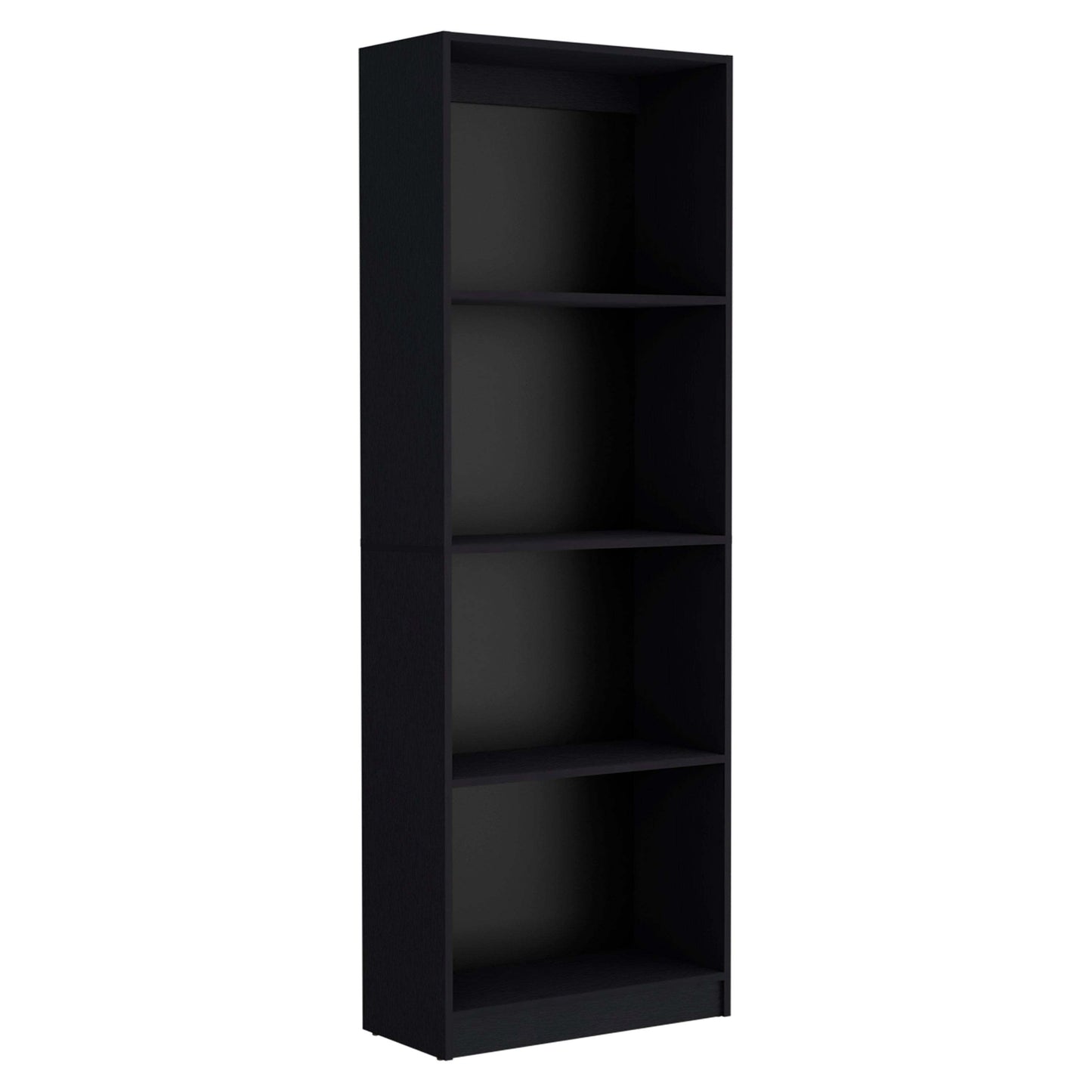 4-Shelf Modern Bookcase for Home & Office, Black