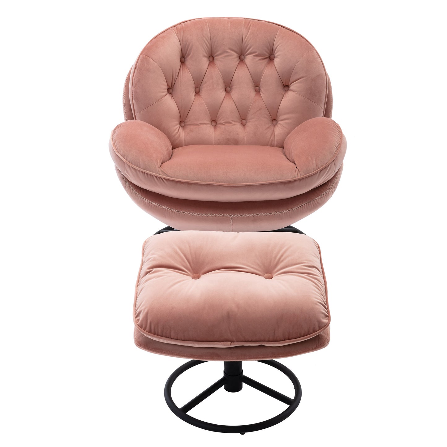 Accent chair with Ottoman - Pink