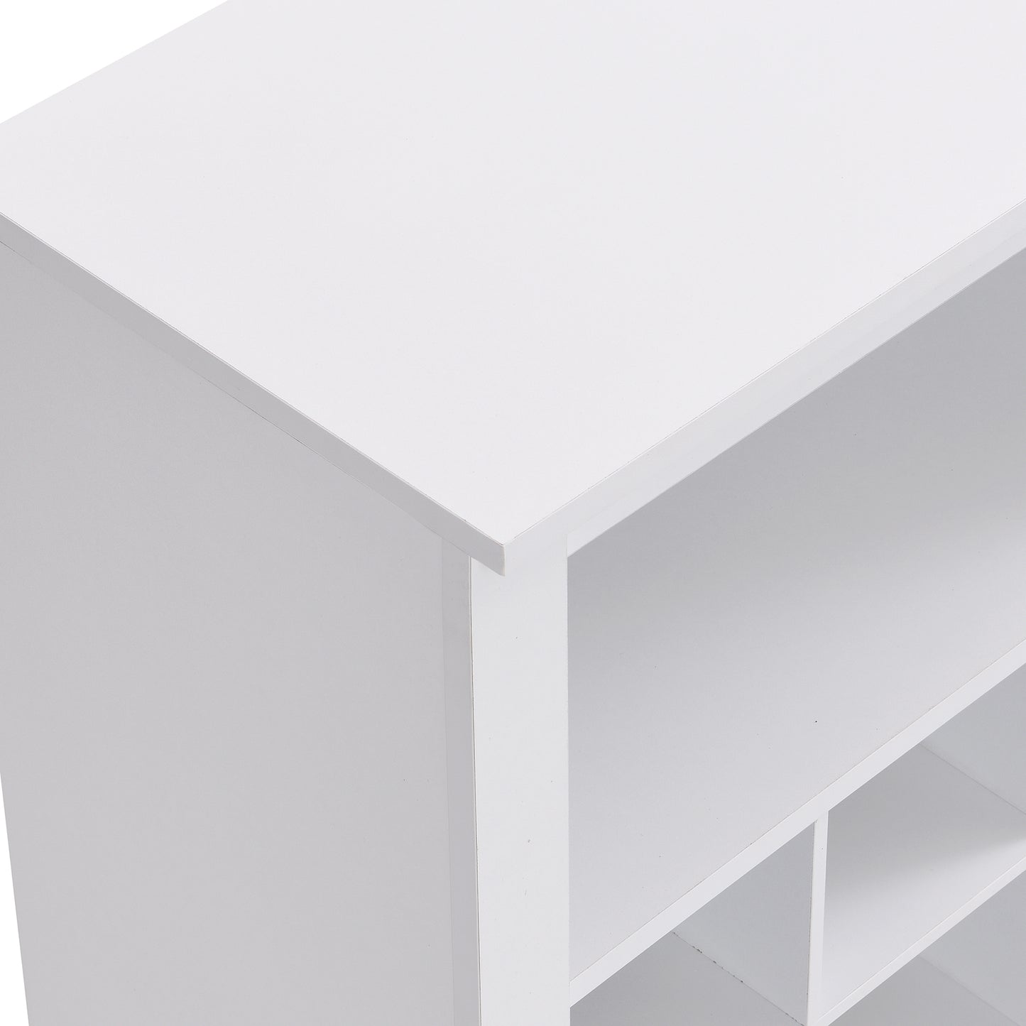 Stylish 30-cubby shoe cabinet, white