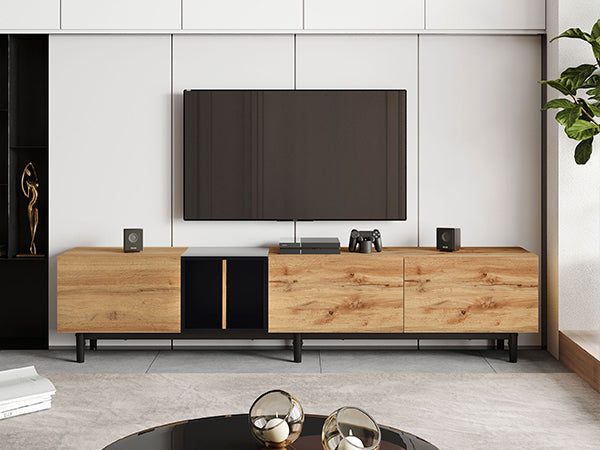 Modern TV stand with large storage