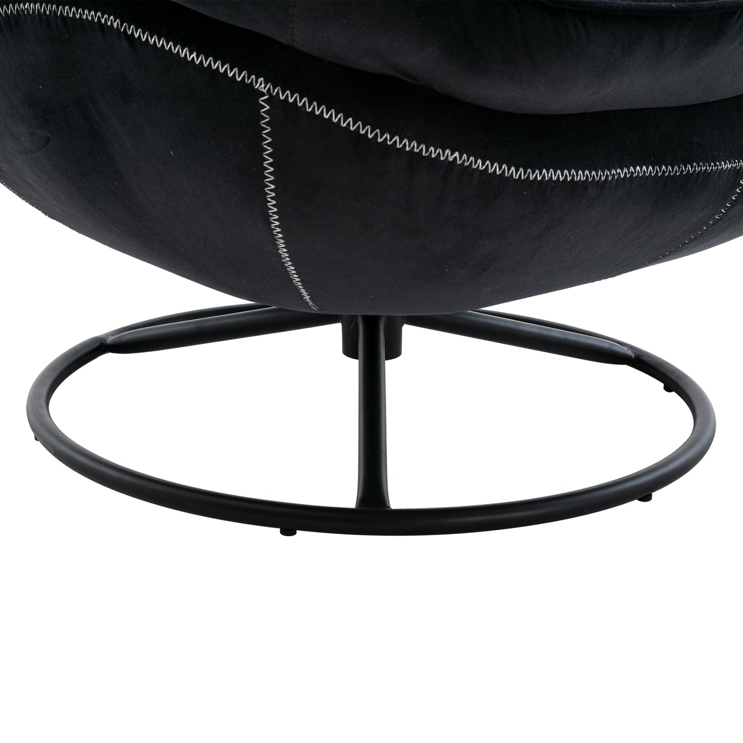 Accent chair with Ottoman - Black