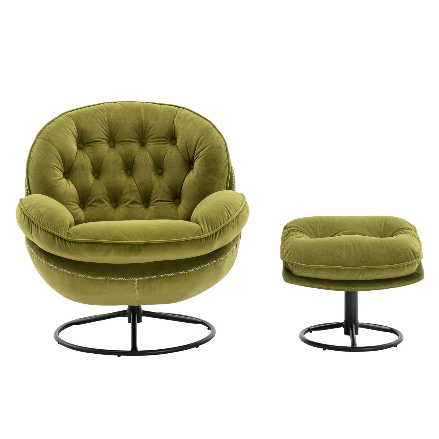 Accent chair with Ottoman - Fruit Green