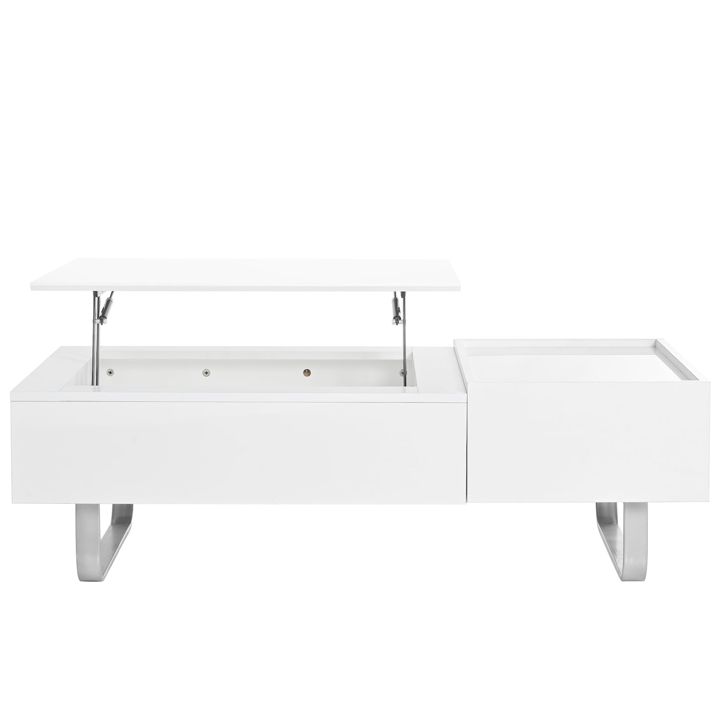 ON-TREND Multi-Functional Coffee Table with Lifted Top, White