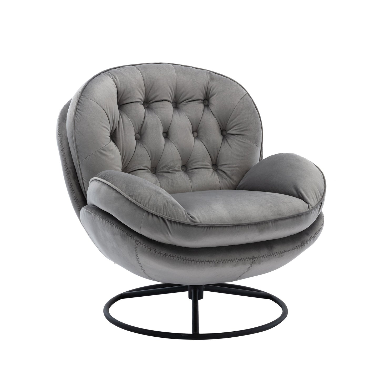 Accent chair with Ottoman - Grey