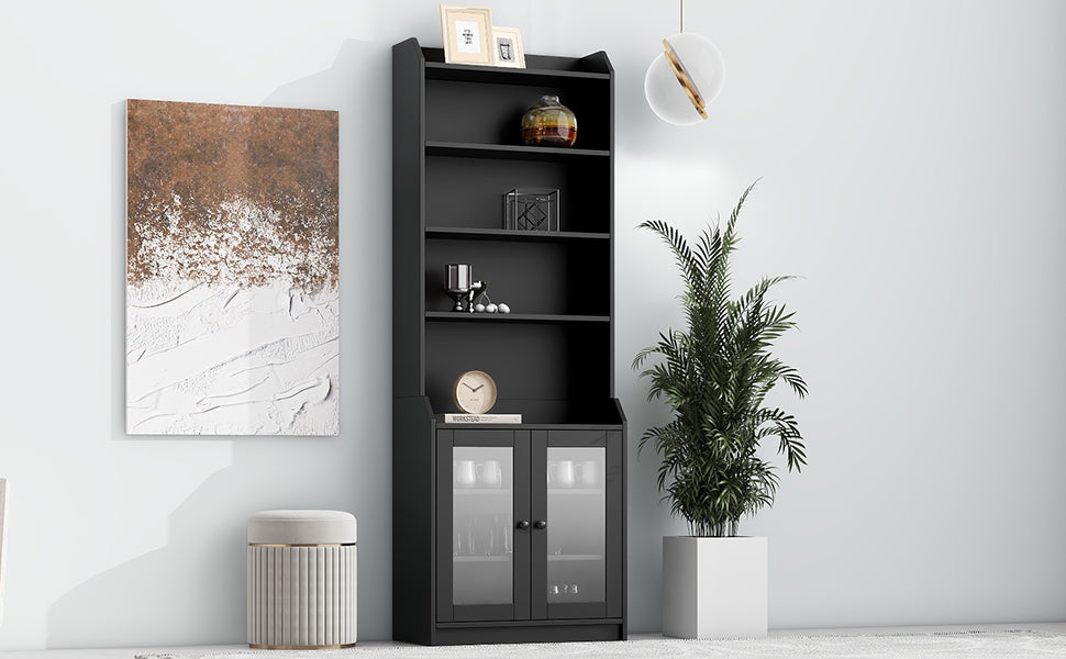 Elegant tall cabinet with acrylic doors