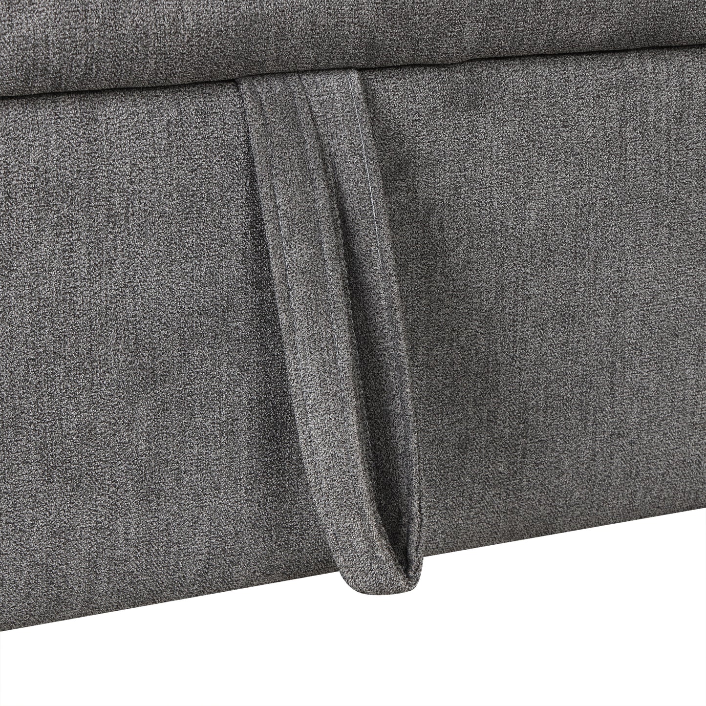 117.3 U-Shaped Sofa Bed with Pillows, Gray