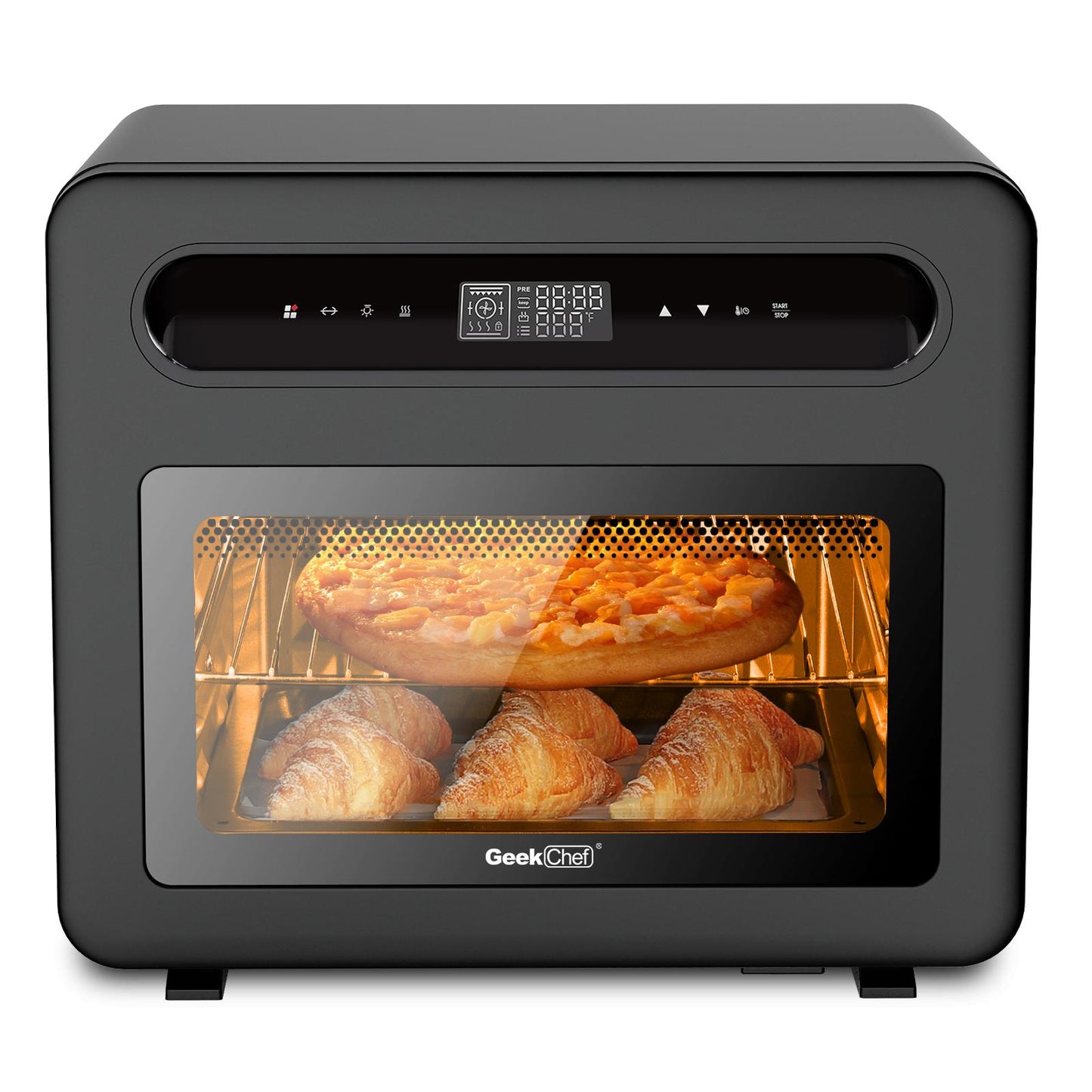 Geek Chef 26QT Steam Air Fryer Toast Oven Combo, Stainless Steel