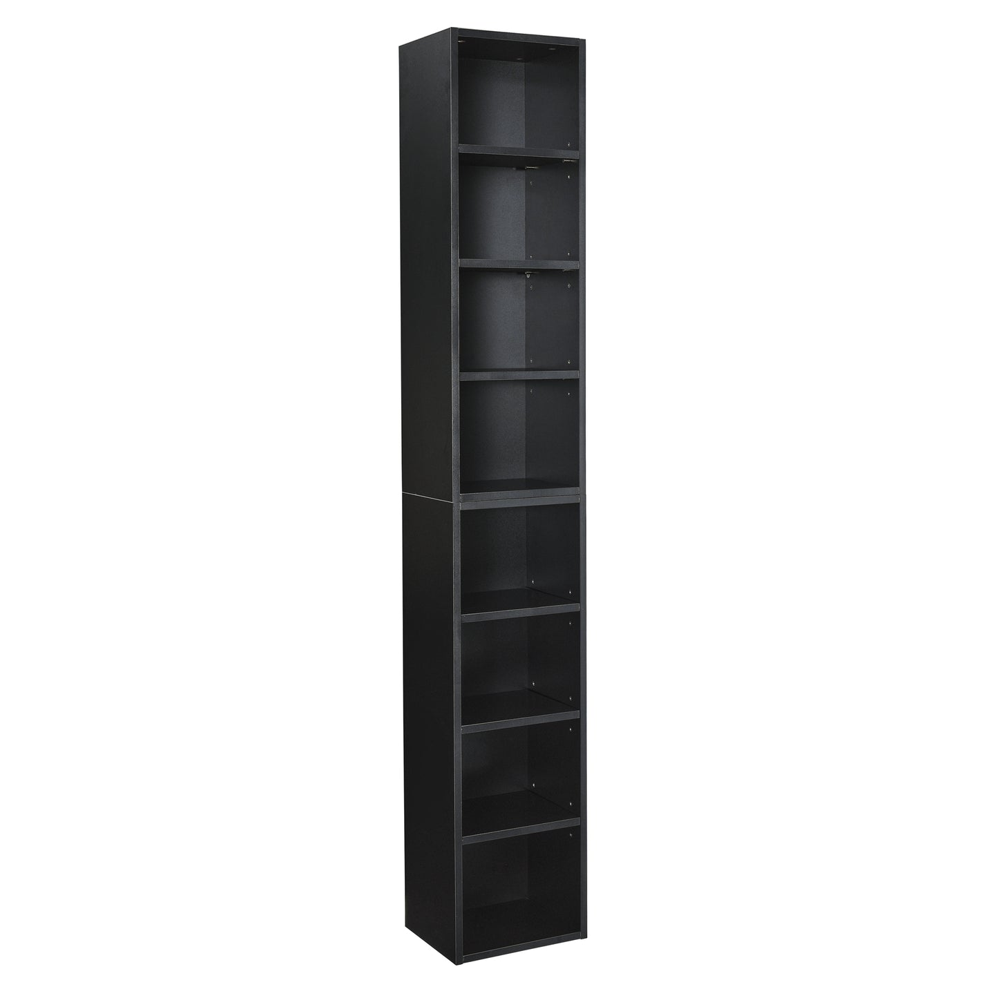 8-tier media tower with adjustable shelves