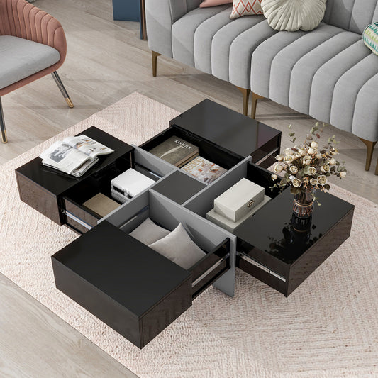 ON-TREND Coffee Table with Hidden Storage & Sliding Top