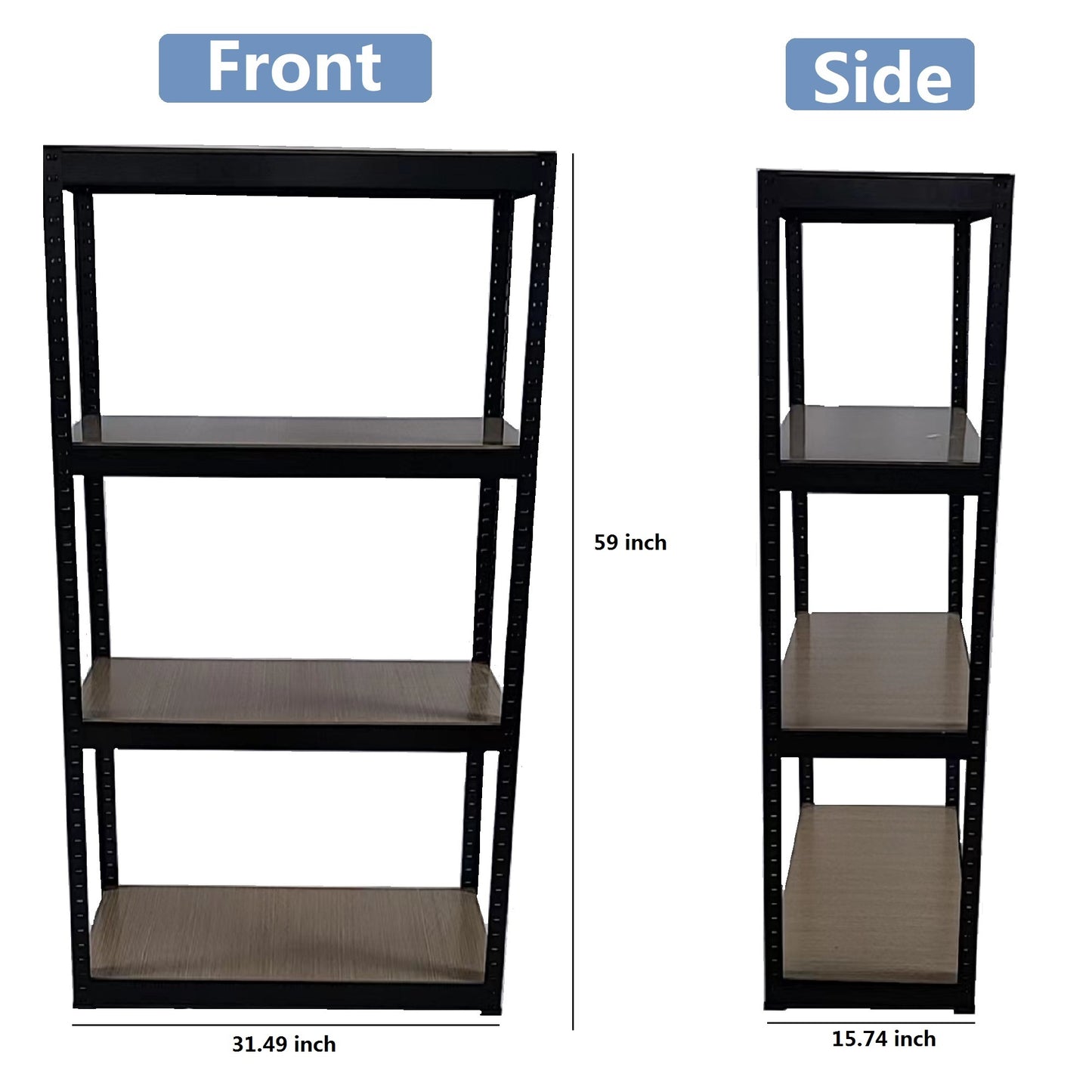 4-Shelf Adjustable Steel Garage Storage Rack