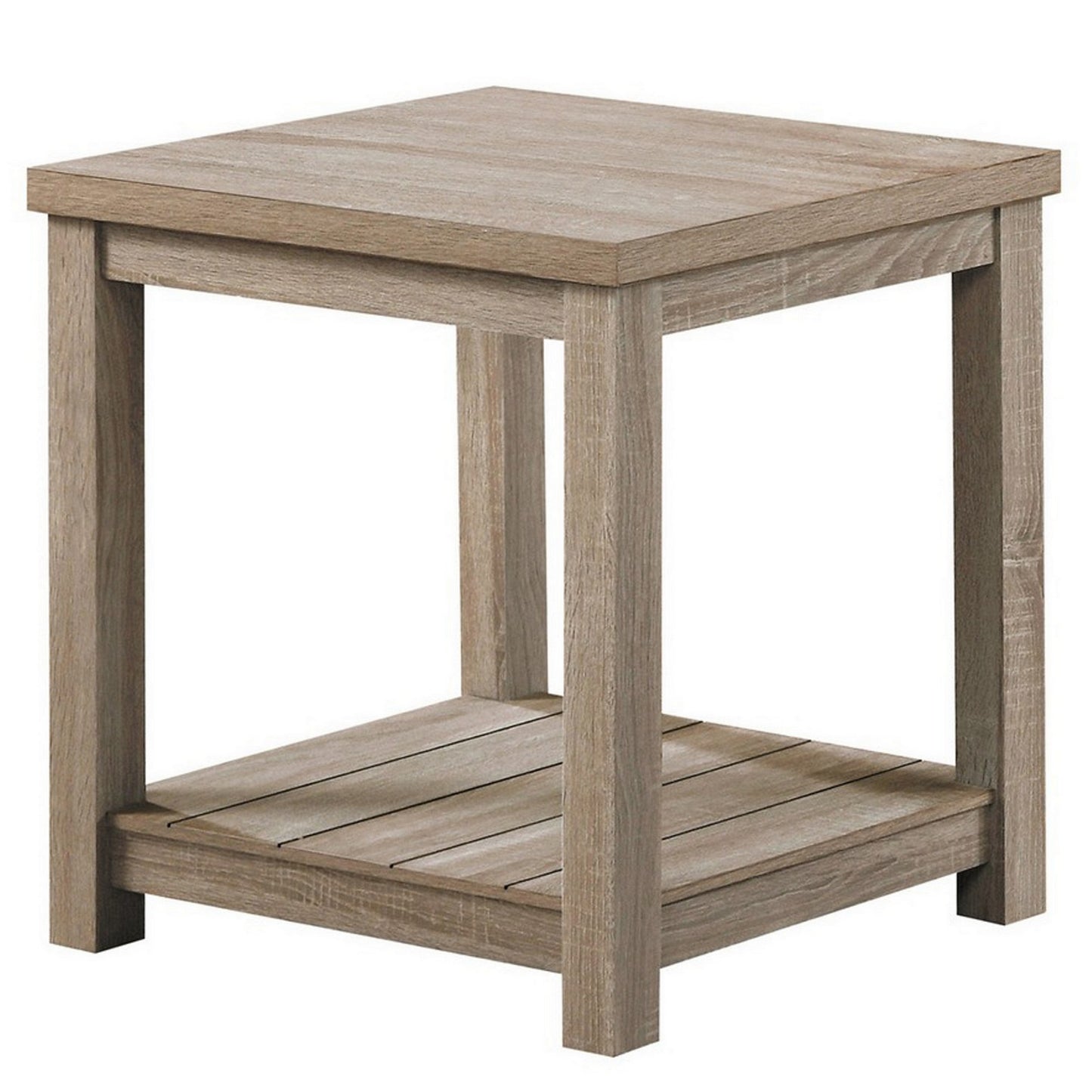 3-Piece Coffee & End Table Set, Slatted