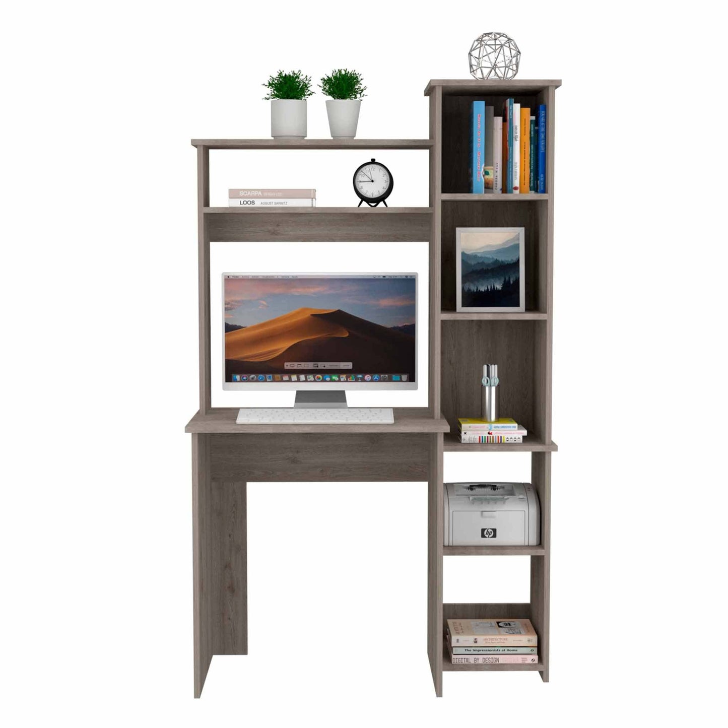 Nashville Writing Desk, Six Shelves