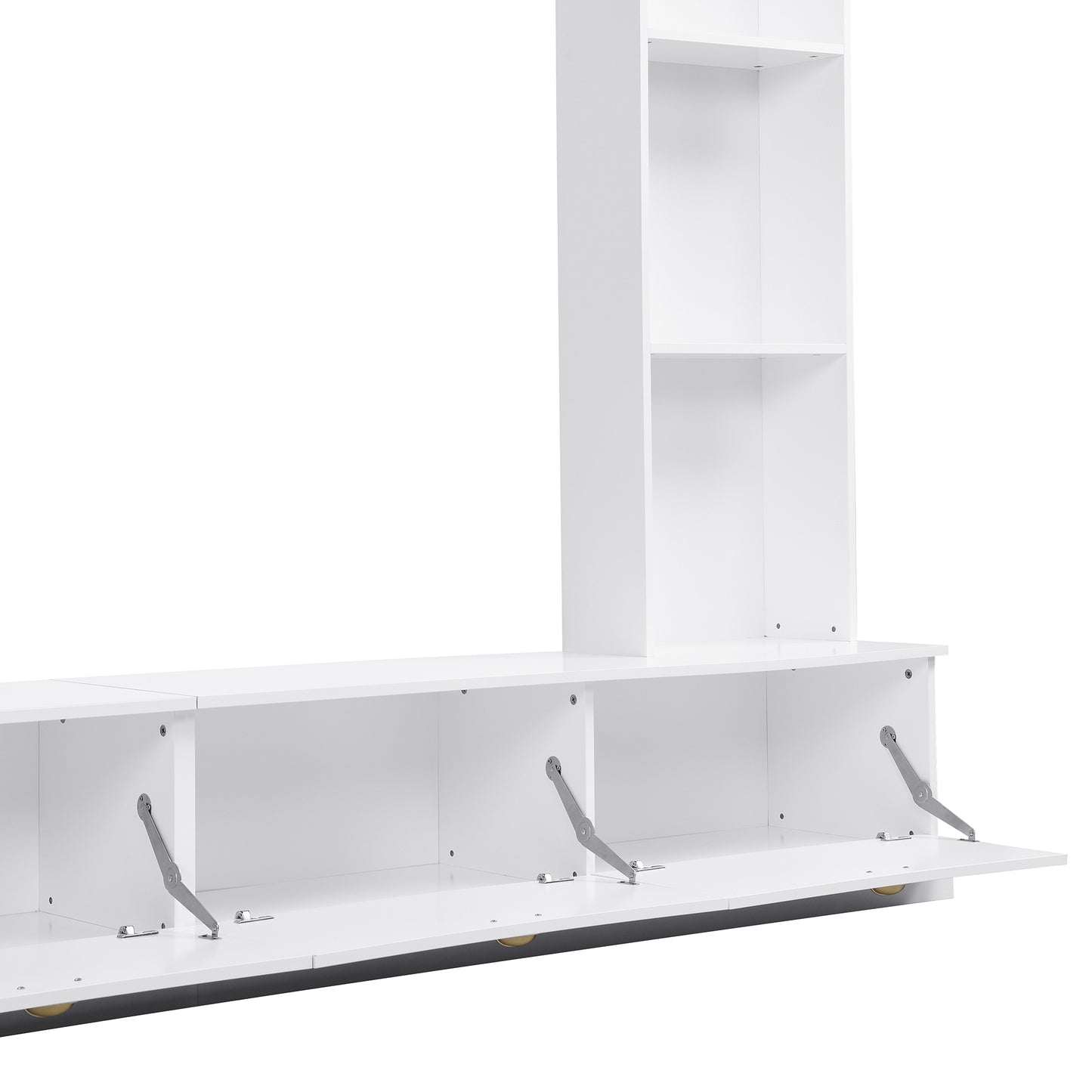 ON-TREND Large Wall Unit Entertainment Center, White