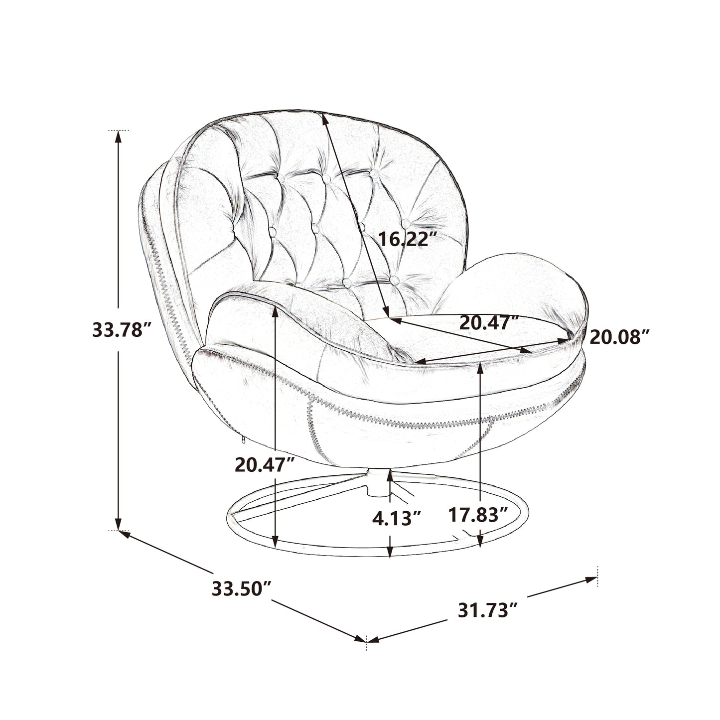 Accent chair with Ottoman - Pink