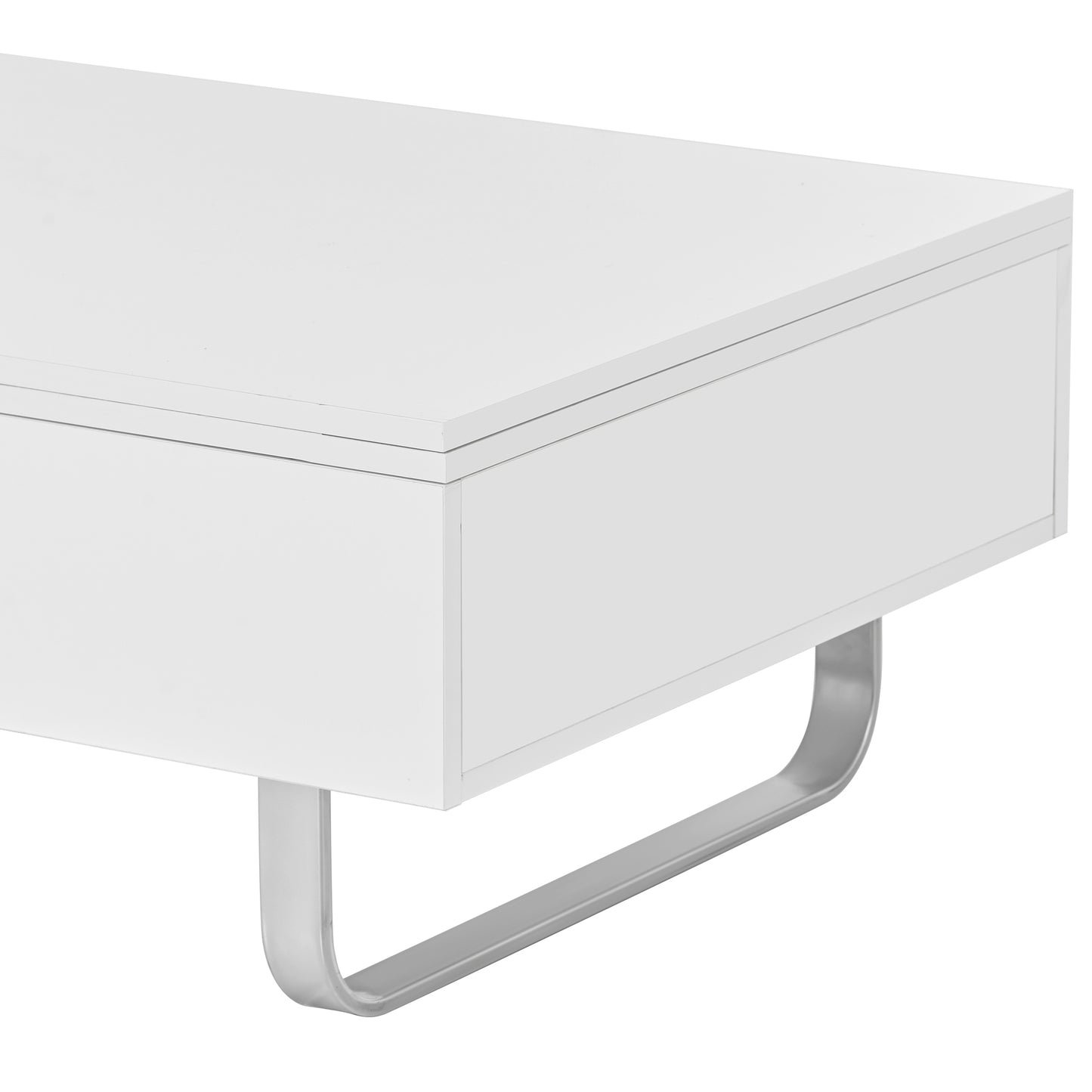 ON-TREND Multi-Functional Coffee Table with Lifted Top, White