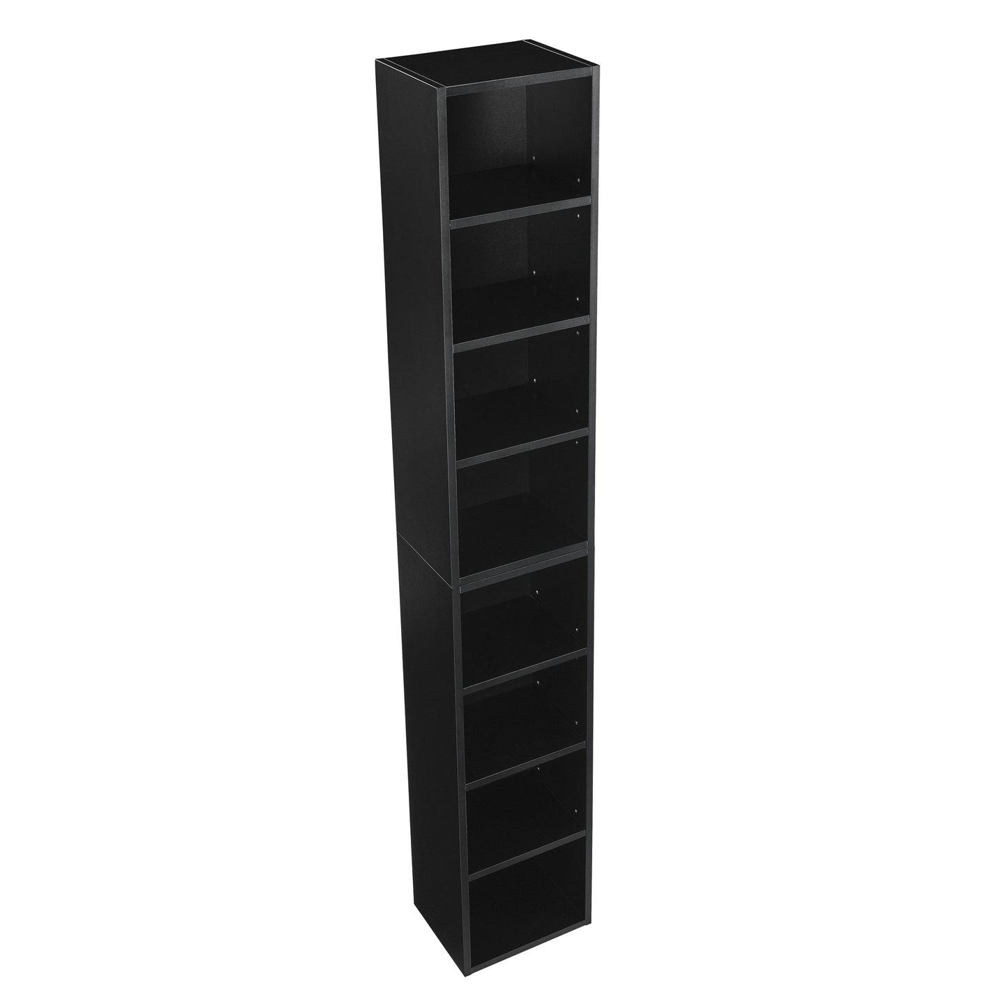 8-tier media tower with adjustable shelves