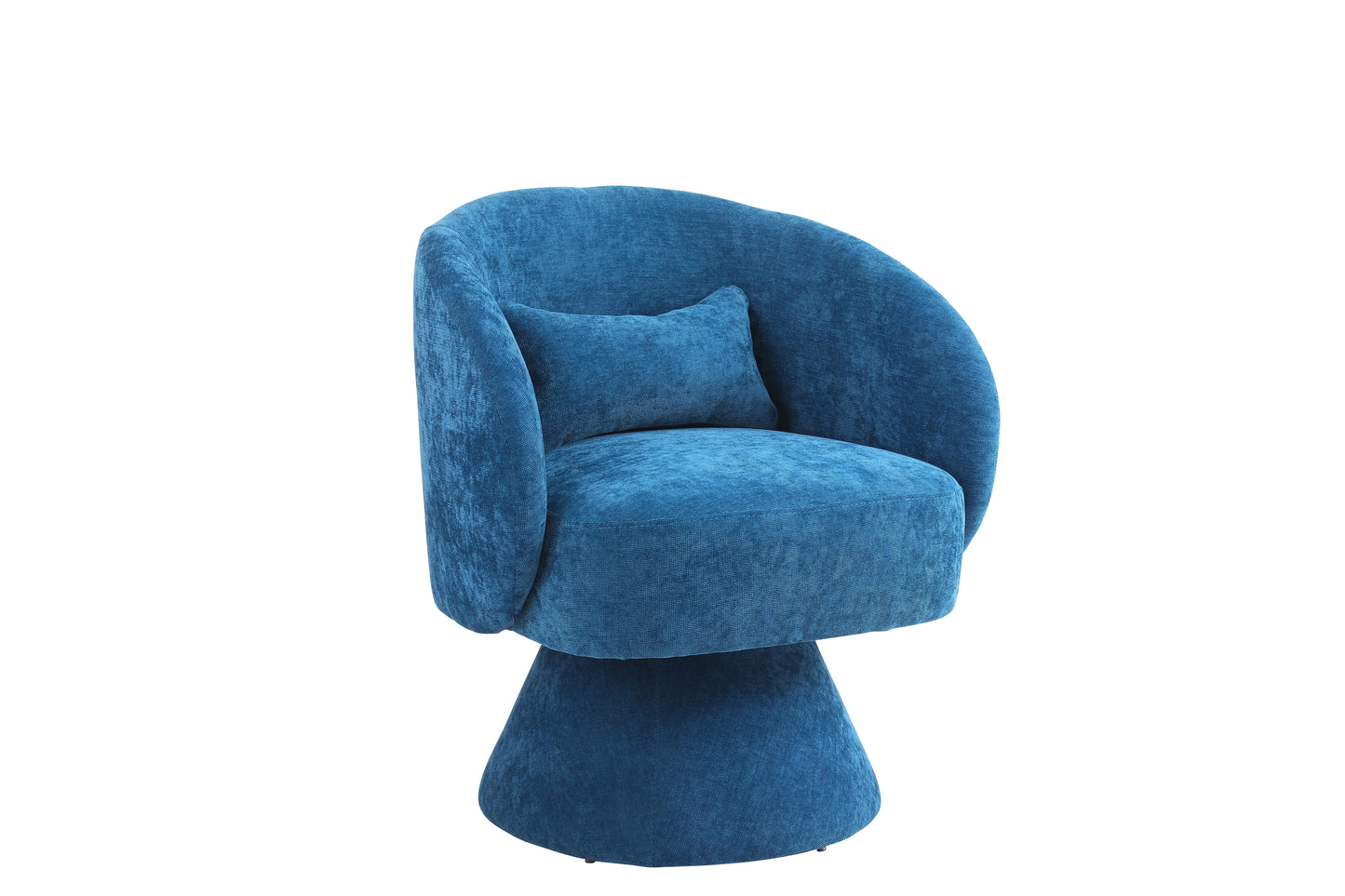 Swivel Accent Chair with a round barrel design for living rooms and bedrooms - Teal