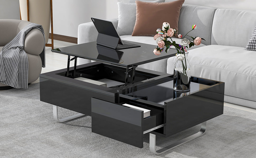 ON-TREND Multi-Functional Coffee Table with Lifted Top