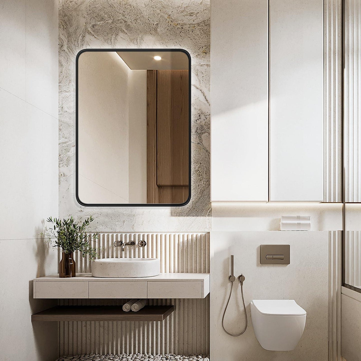 Black Bathroom Vanity Mirror for Wall