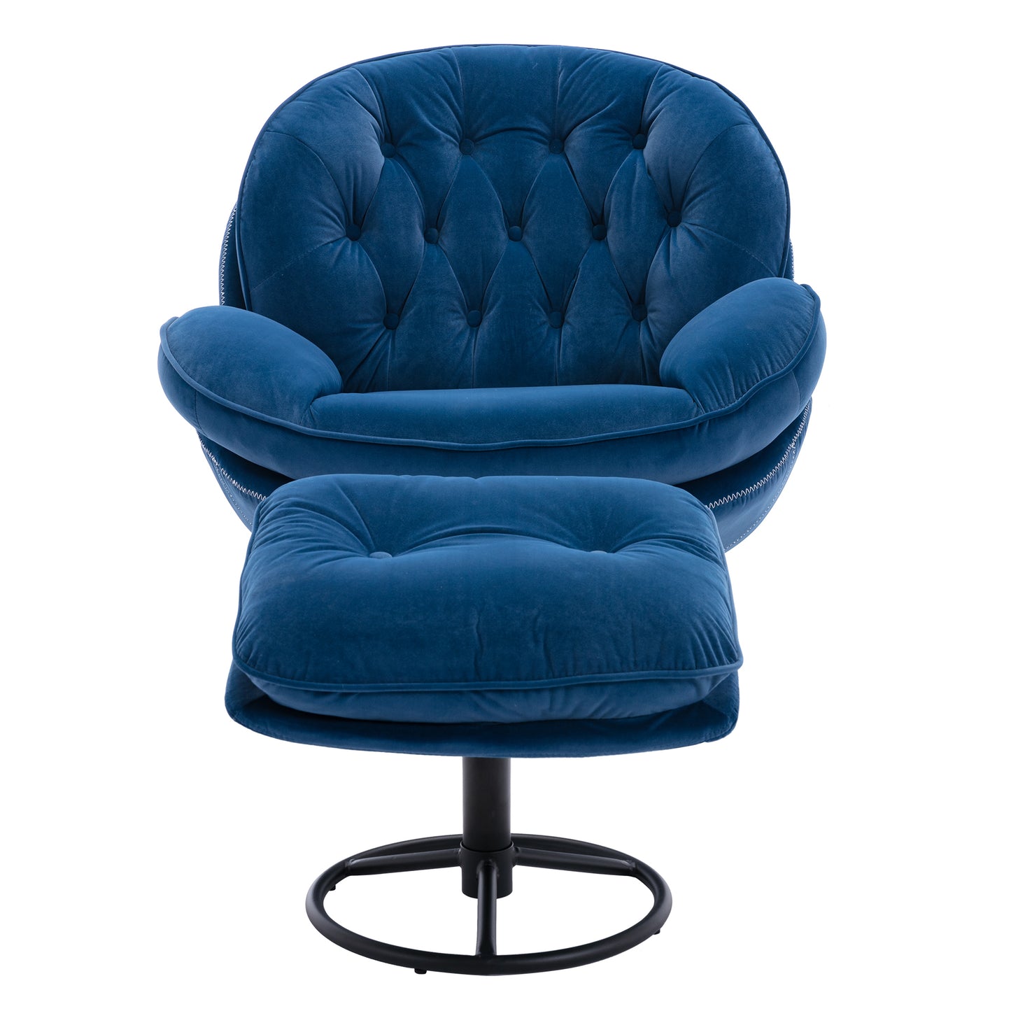 Accent chair with Ottoman - Blue