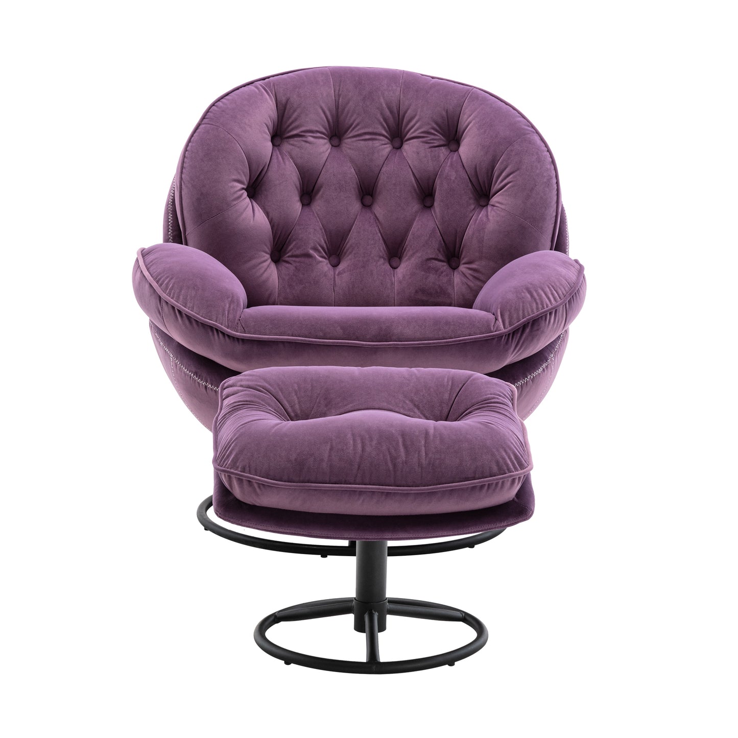 Accent chair with Ottoman - Purple