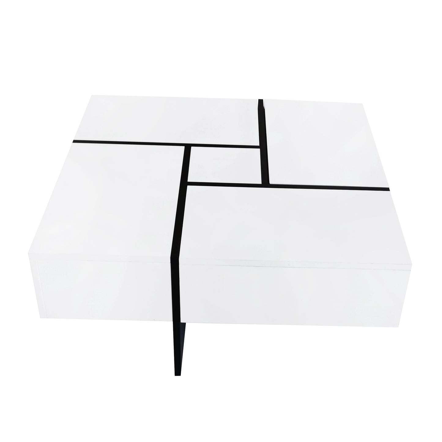 ON-TREND Square Coffee Table with Hidden Storage