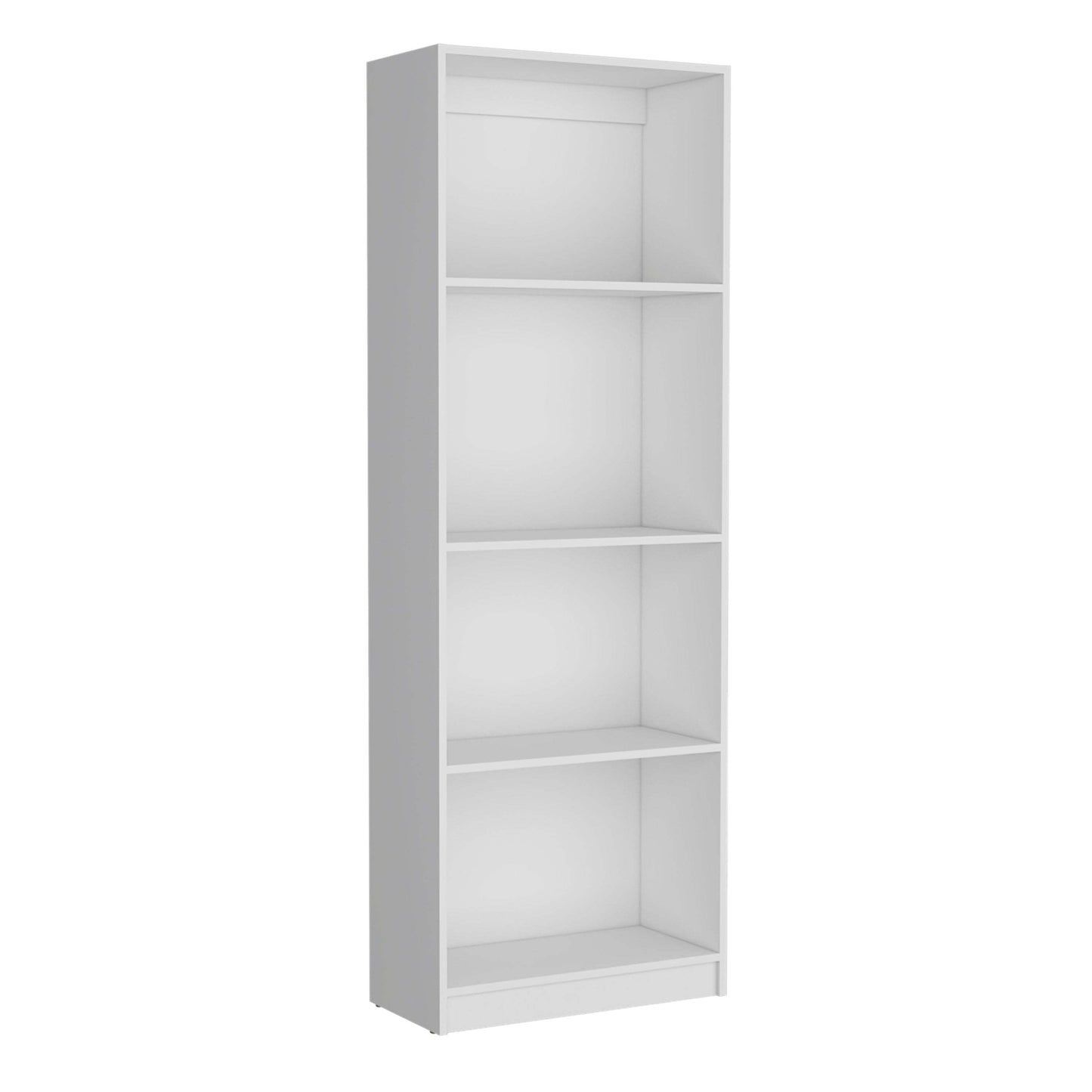 4-Shelf Modern Bookcase for Home & Office, White