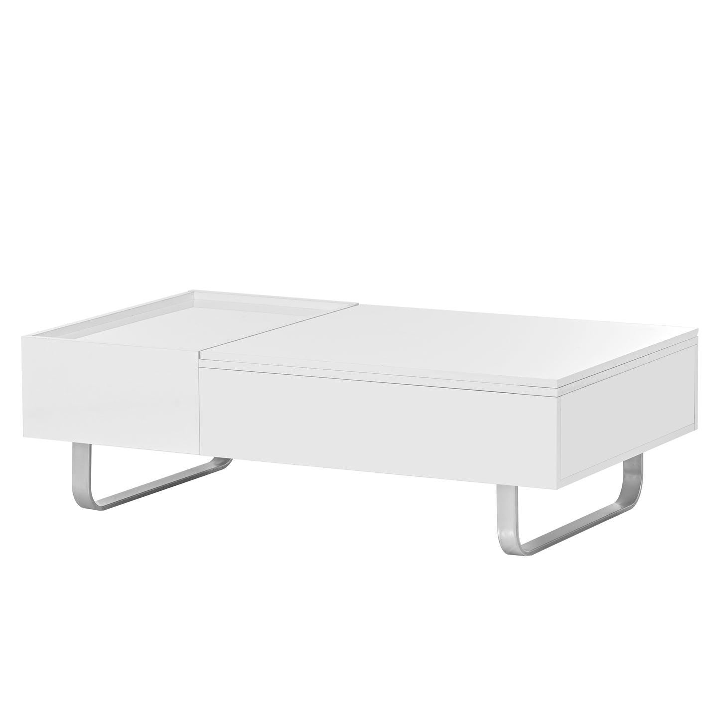 ON-TREND Multi-Functional Coffee Table with Lifted Top, White