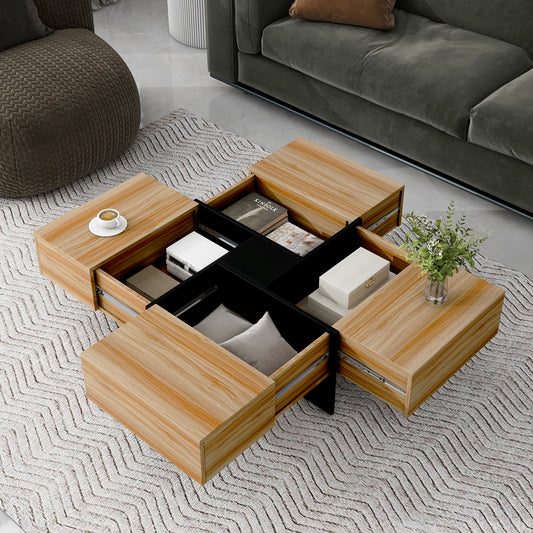 ON-TREND Unique Coffee Table with Hidden Storage