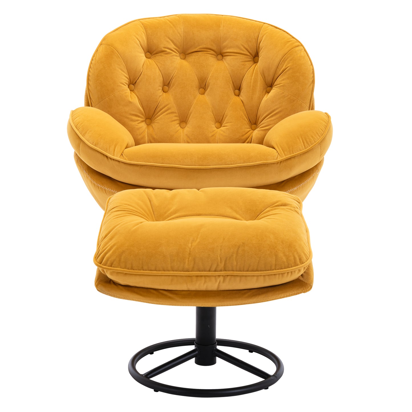 Accent chair with Ottoman - Yellow