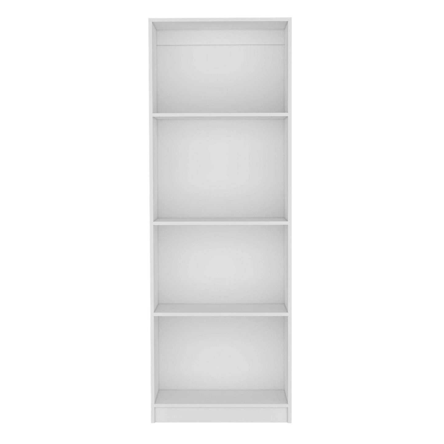 4-Shelf Modern Bookcase for Home & Office, White