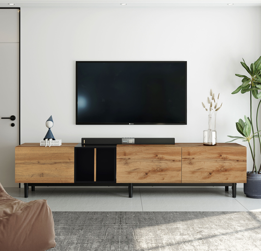 Modern TV stand with large storage