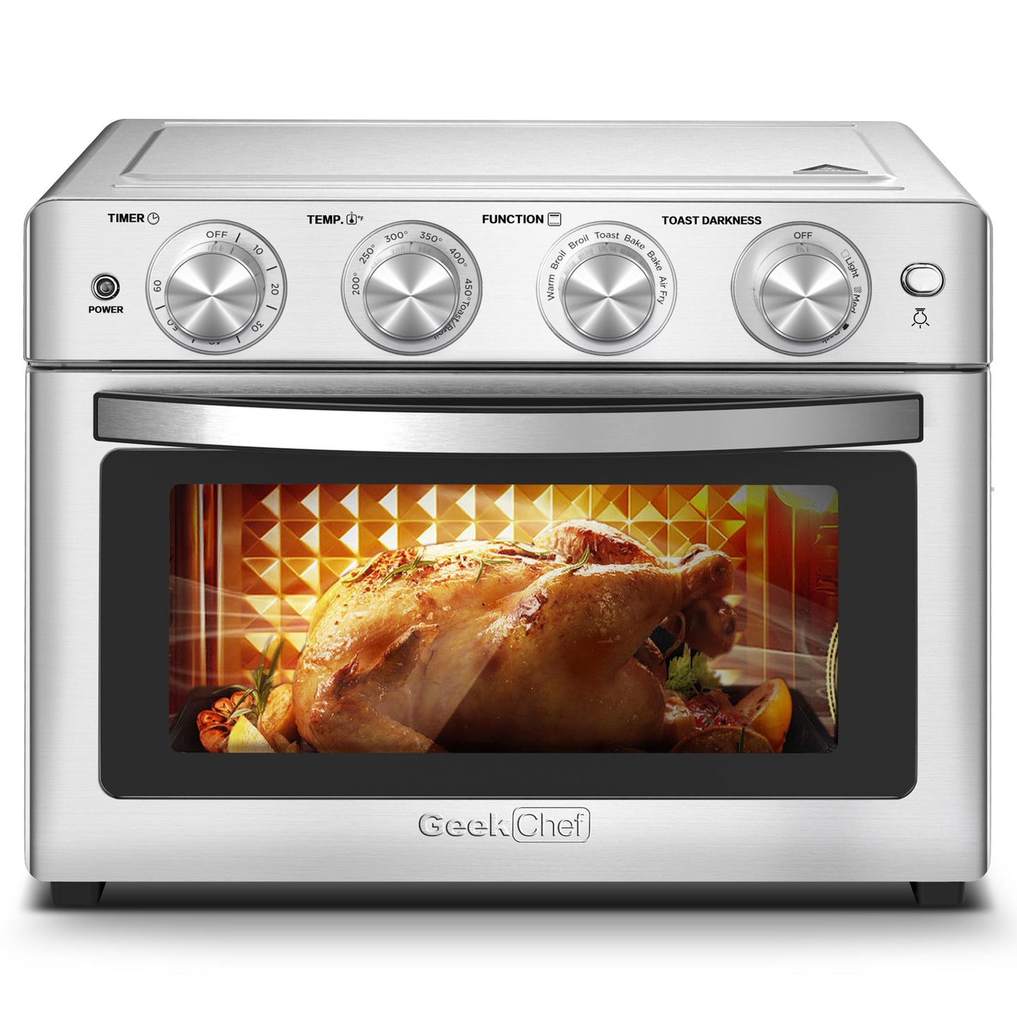 Geek Chef 26QT/26L Air Fryer Oven Combo, 6 Slice, Oil-Free Cooking
