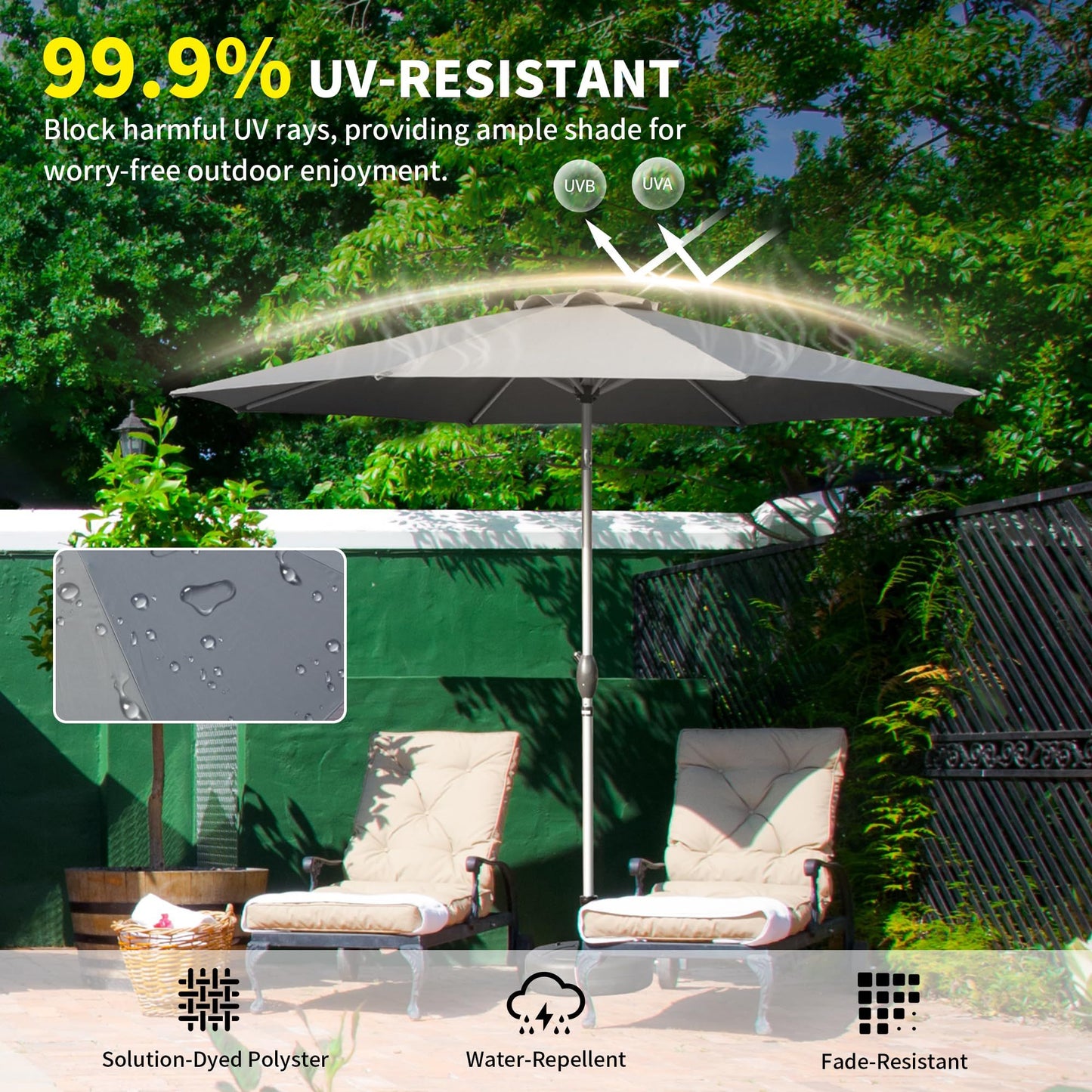 10FT Patio Umbrella with Tilt & Crank